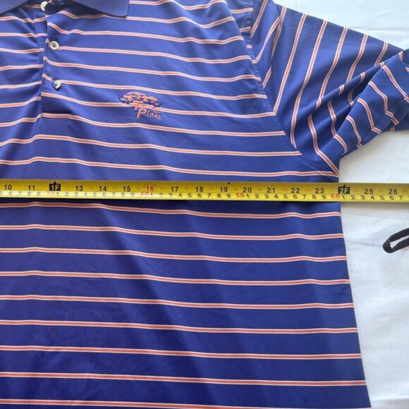 Peter Millar Summer Comfort Torrey Pines Golf Polo Orange Purple Clemson L - Picture 8 of 9